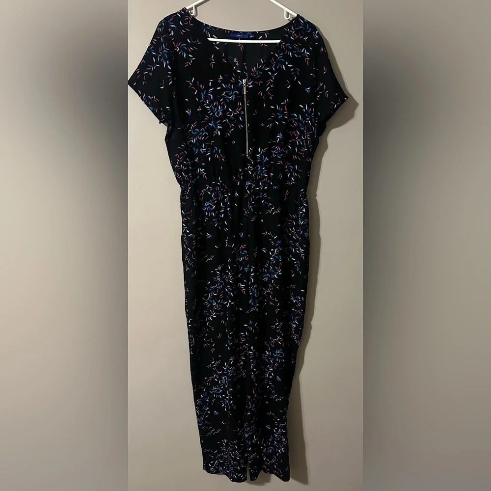 APT 9, size LARGE Elegant Black Floral romper.